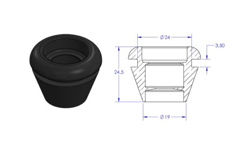 Wiring Harness Grommet, Rear Seat  for VW Thing
