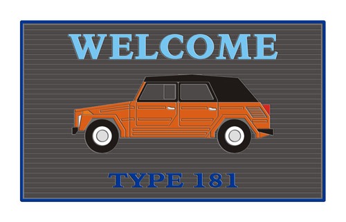THING WELCOME DOOR MAT  for VW Thing