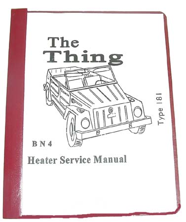 Heater Serv Manual, Ph/Cp  for VW Thing