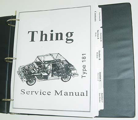 Complete 181 Service Manual  for VW Thing