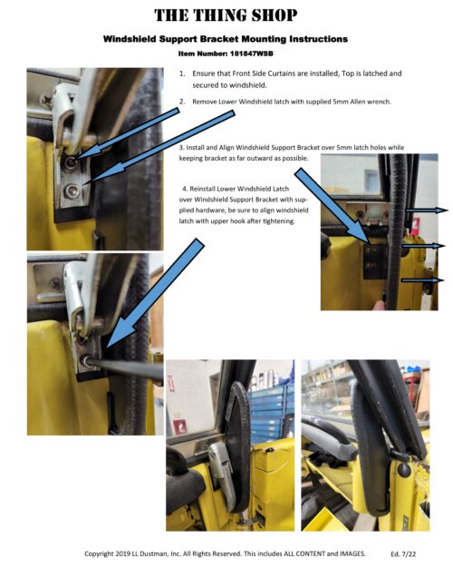 Windshield Support Brackets  for VW Thing