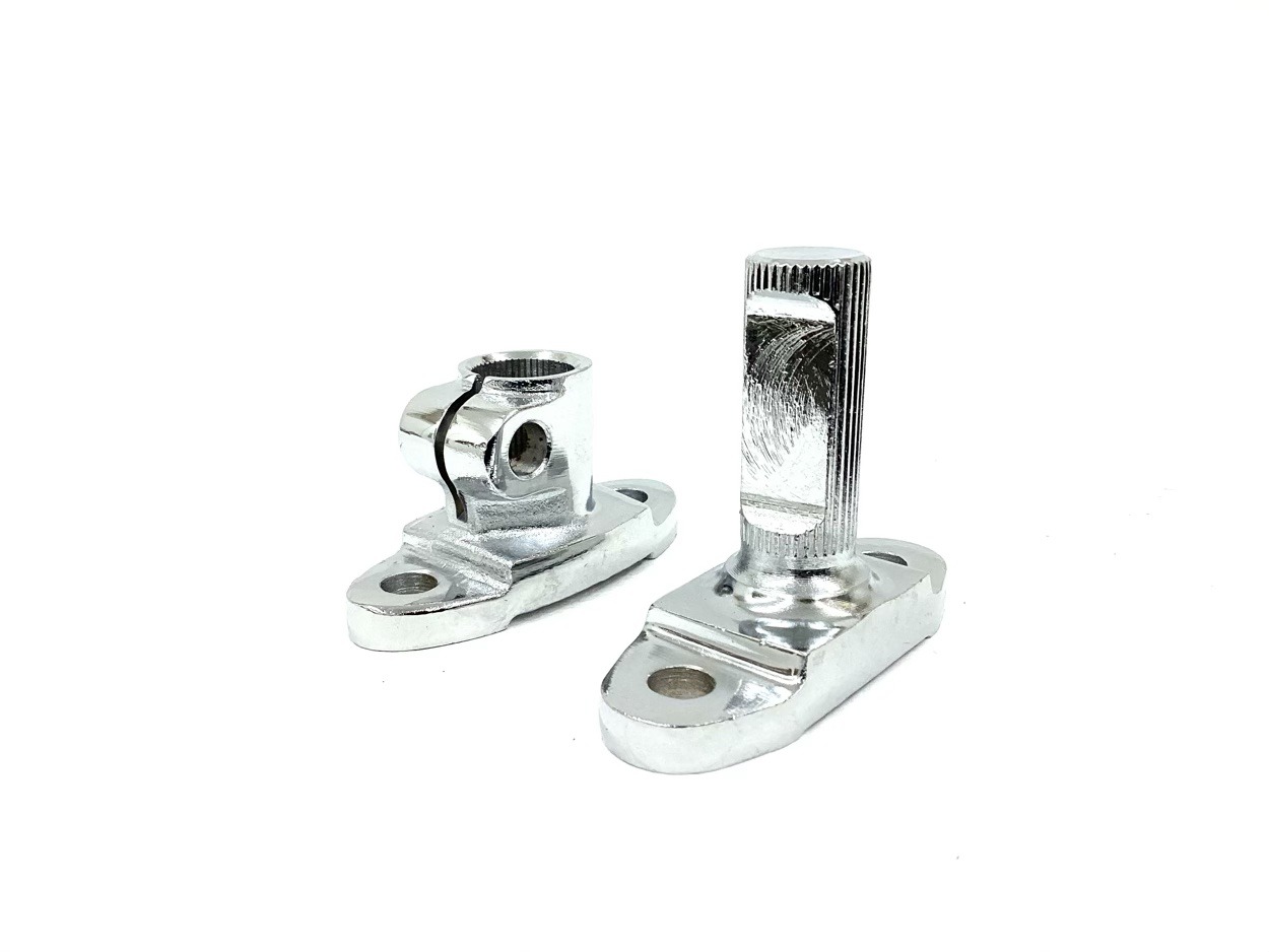 Chrome Steering Flange Set Of 2 - Reproduction