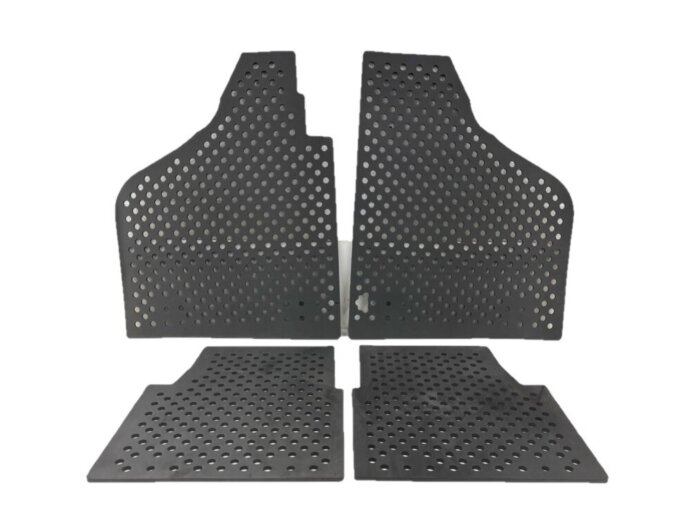 Economy Soft Rubber Floor Mats With Holes - Set of 4 (Charcoal)