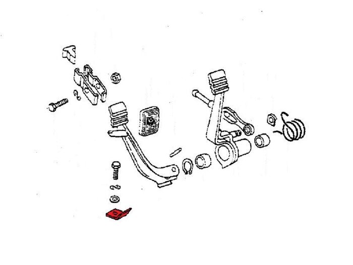 Stop, Brake & Clutch Pedal  for VW Thing