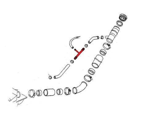 T-Piece, Gas Filler Neck  for VW Thing