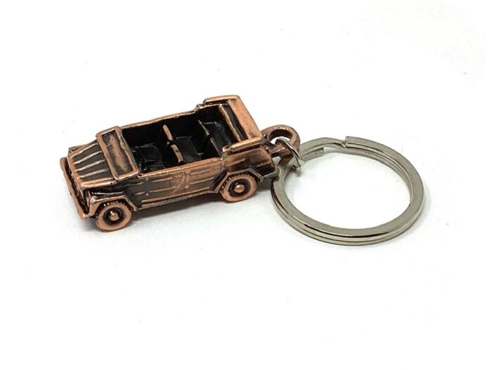 Copper Finish  Miniature Key Chain, 3-D